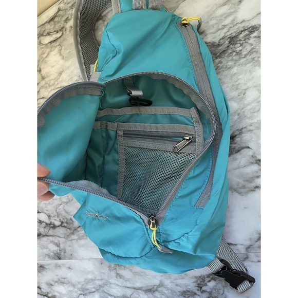 Eddie Bauer Ripstop Sling Backpack Blue Padded Strap - Picture 11 of 16